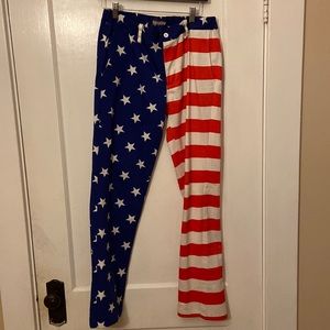 Tipsy Elves American Flag Pants — Men’s Medium